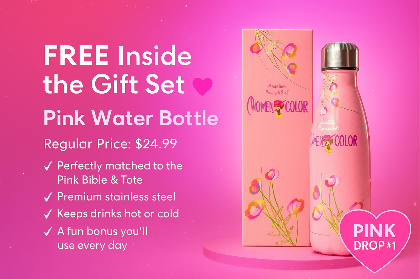 $30.00 THURSDAY OFFER - BOTTLES and BAGS PINK