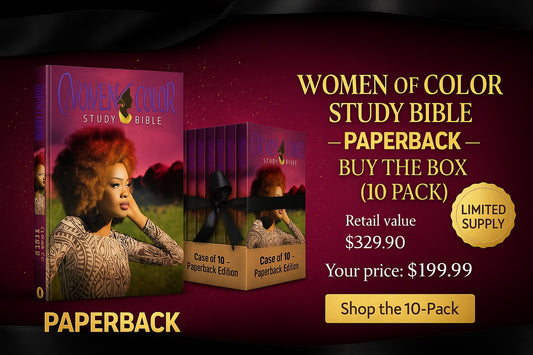 Paperback 10 - Women of Color Study Bible  - Buy By the Box - Black Ribbon Sale