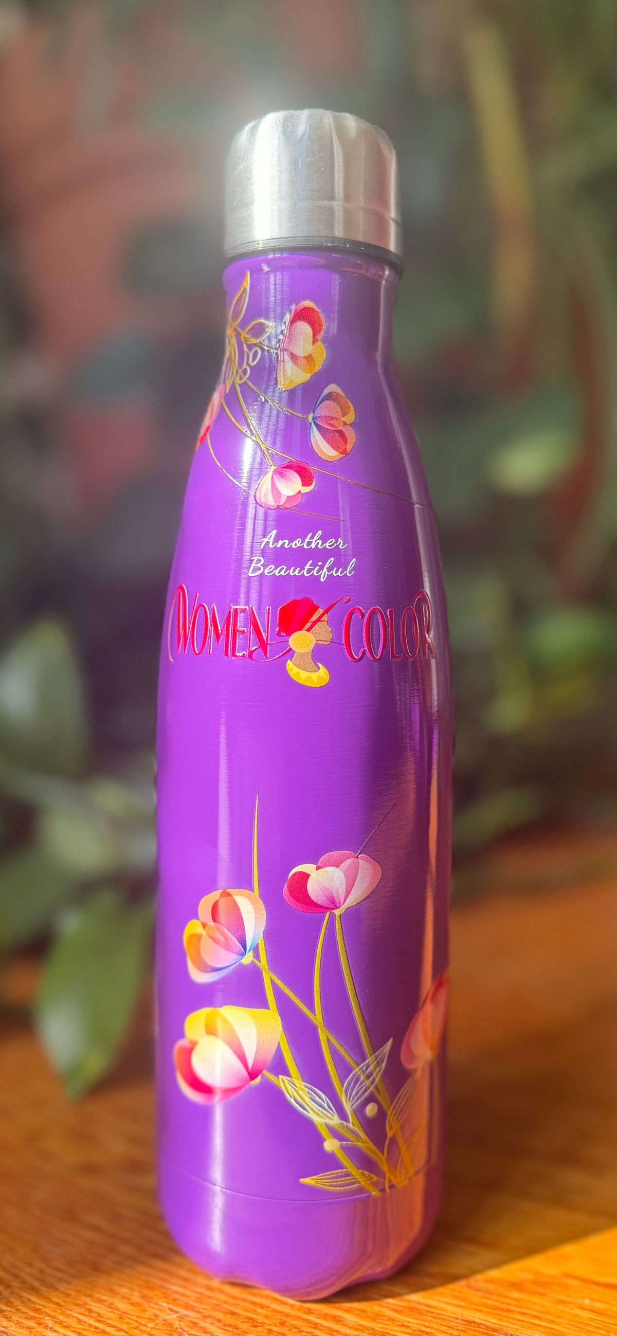 Women of Color purple water bottle